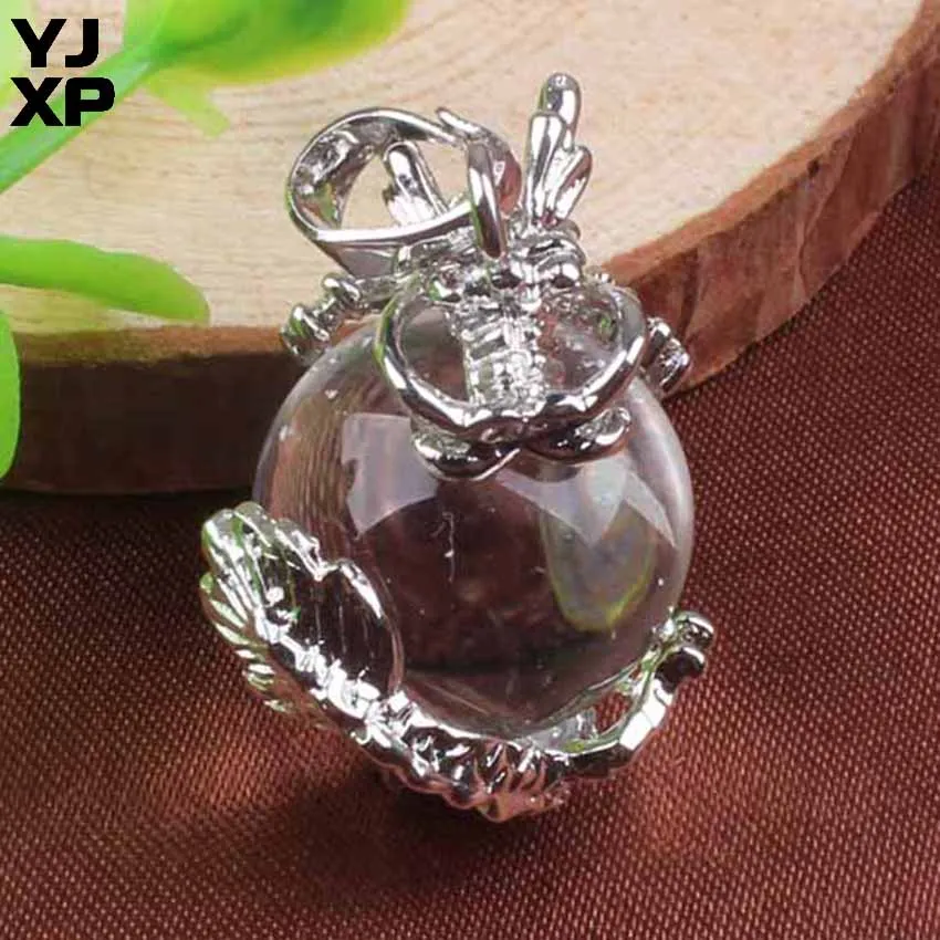 YJXP посеребренный китайский дракон 16 мм круглые подвески в виде дракона |