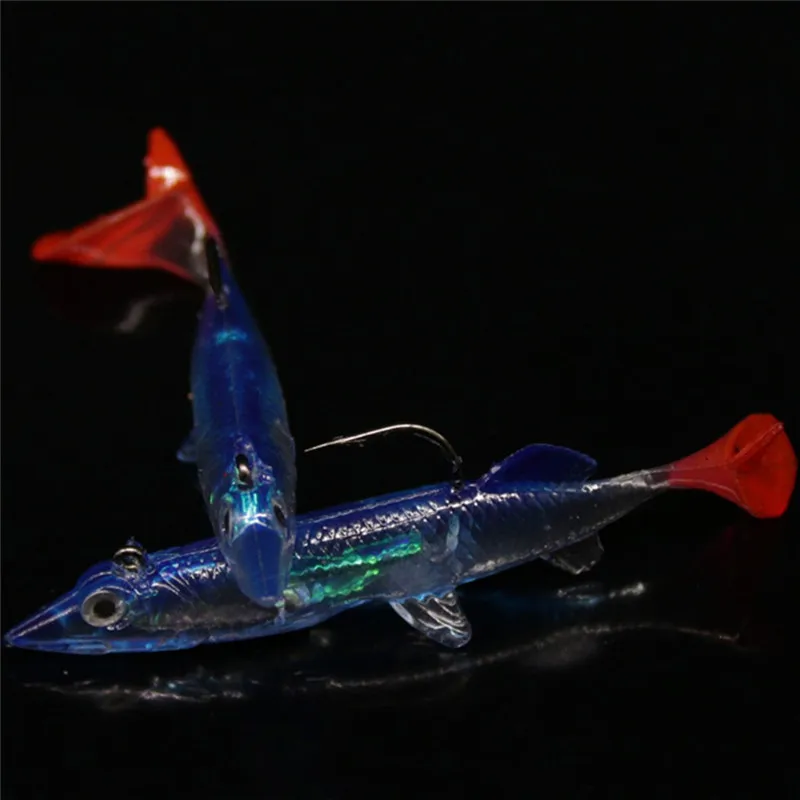 Мягкая приманка пакет с одним крючком свинцовая рыболовная шоссейный крючок в