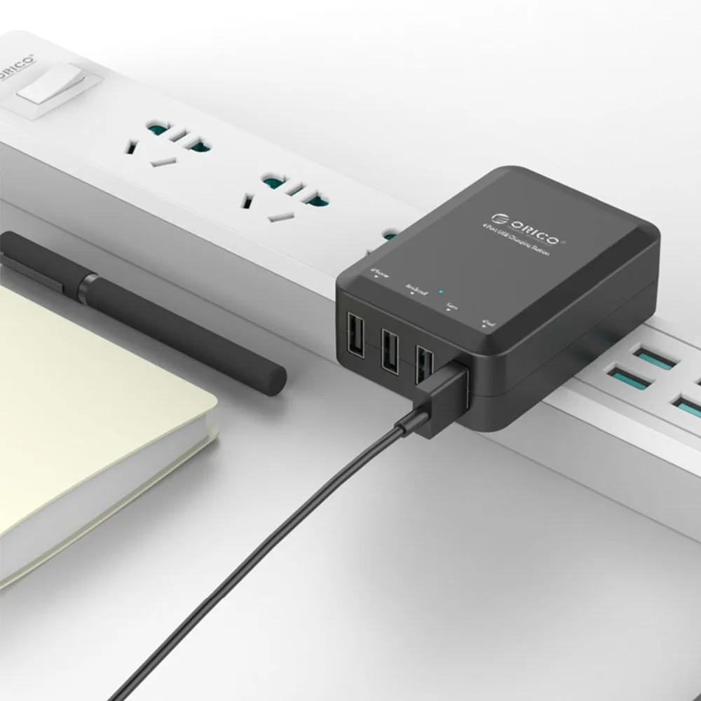 Дорожное зарядное устройство ORICO с 4 USB портами макс. 5 в а|Зарядные устройства для