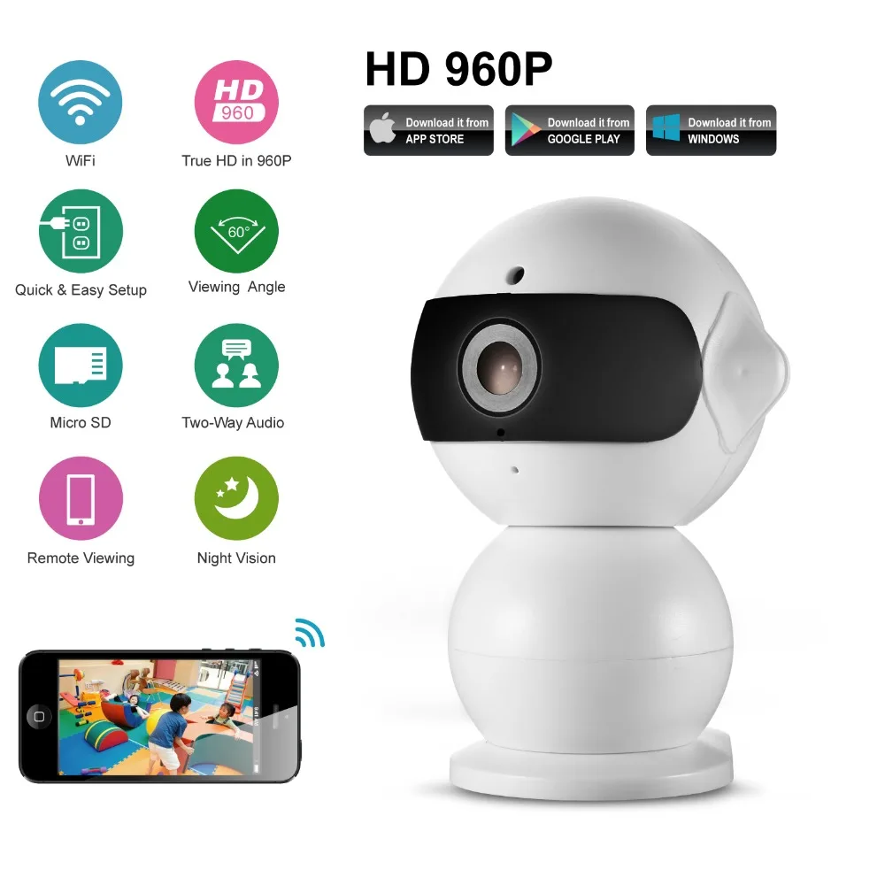 Клиренс HD 960P IP камера беспроводная безопасности Wifi умная ИК ночного видения