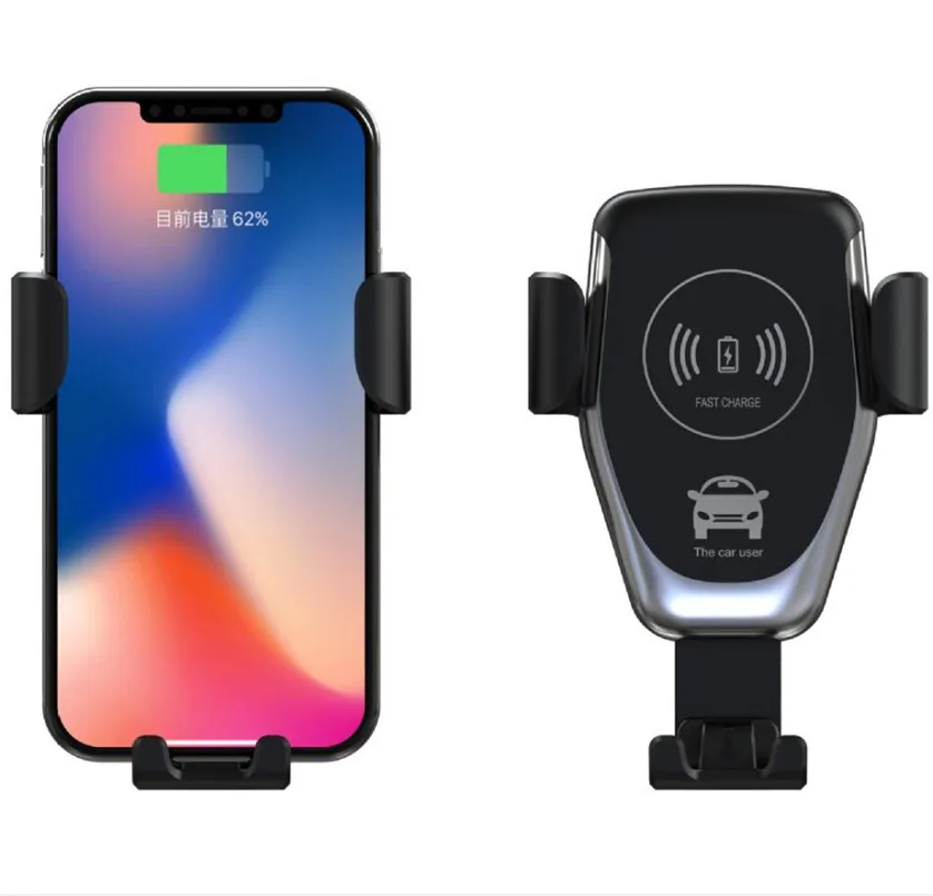 10 Вт автомобильное беспроводное зарядное устройство Qi для iPhone Samsung быстрая