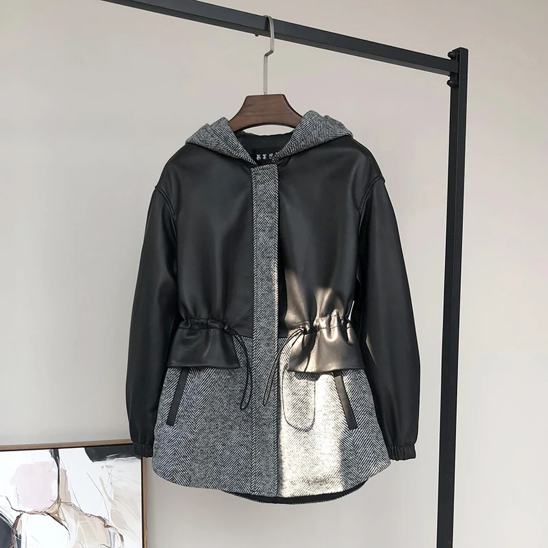 Spring Autumn Real Genuine Leather Jacket Women Clothes Sheepskin Coat Korean Vintage Streetwear Women Tops ZT3470