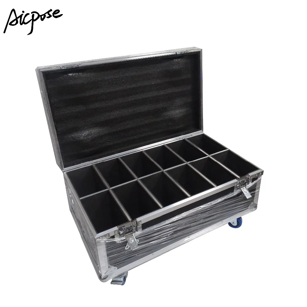 12 шт./лот 9x12 Вт RGBW 4в1 светодиодные лампы с корпусом для полета 9*12 Par LED DMX512