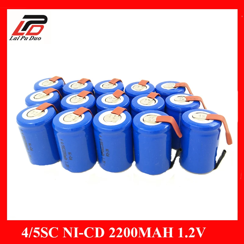NI CD 1 2 V 2200mAh 4/5 аккумуляторные батареи SC SubC аккумулятор Power tools battery|battery 4/5|rechargeable