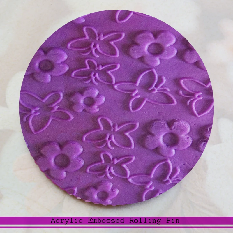 Антипригарная бабочка и цветочный узор Fondant торт ролик украшения торта