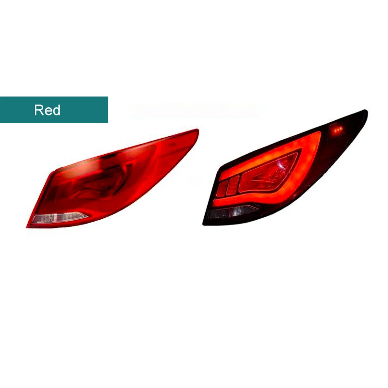 RED Светодиодный задний фонарь для hyundai Accent/Verna/Solaris 2010 2011 2012 2013 Red Smok Black светодиодный задний светильник, поворотный сигнал и тормозной светильник - Цвет: RED