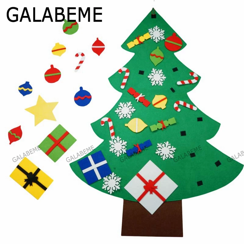Galabeme 1 компл. DIY чувствовал Рождественская елка с украшениями Новый год дверь