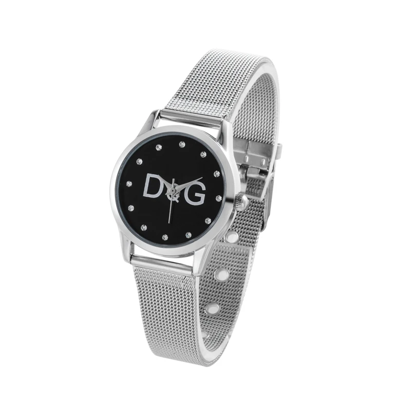 

reloj mujer 2021 Hot Sell DqG Bracelet Watch Women Luxury Brand Stainless Steel Dial Quartz Wristwatches Ladies Watch