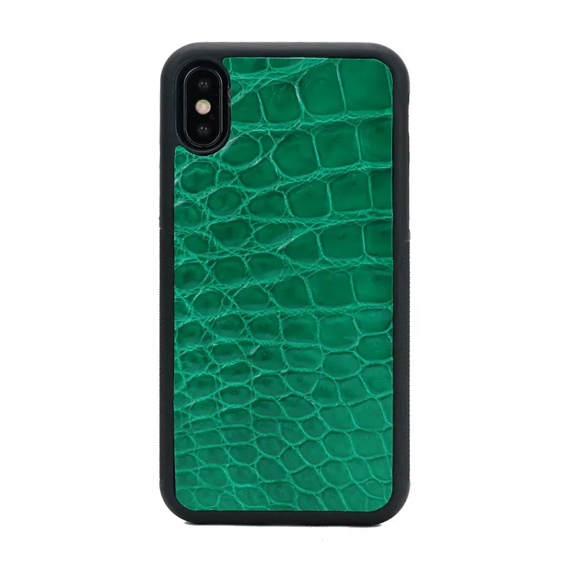 

High end real croco skin bumper case for iphone X men women costomized crocodile leather phone protective cover