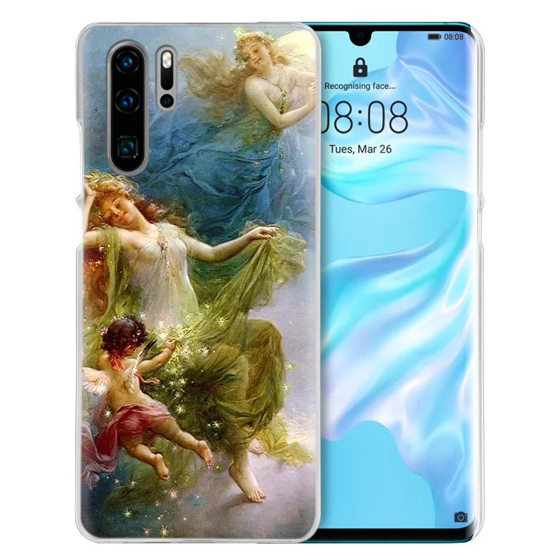 Художественный чехол Angel Cupid для huawei P20 P30 P Smart Nova 4 3i P10 P9 P8 mate 10 20 lite Pro Mini, жесткий чехол для телефона из поликарбоната