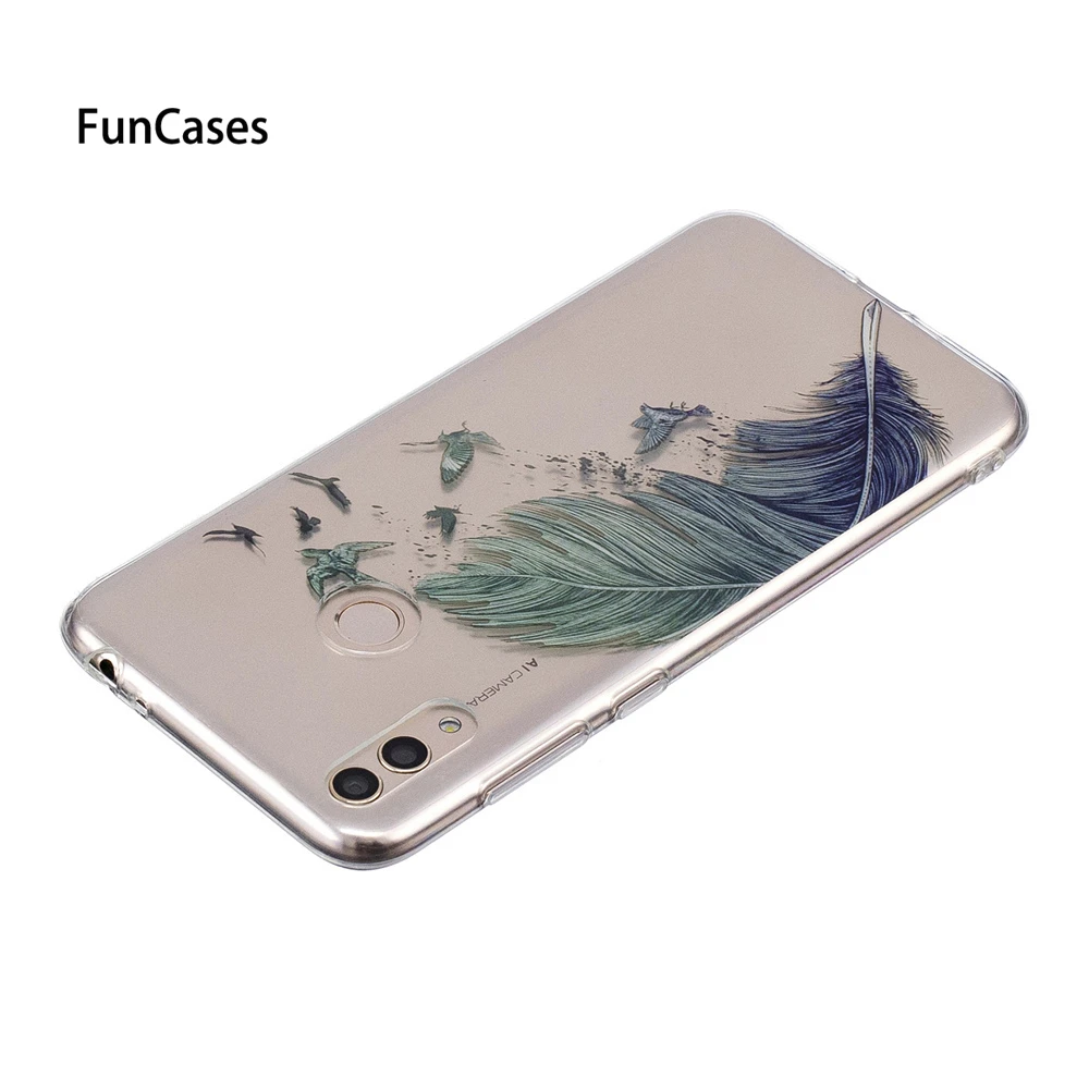 Coque чехол для телефона huawei Honor 8X случаях Мягкий силиконовый прозрачный ТПУ случаи