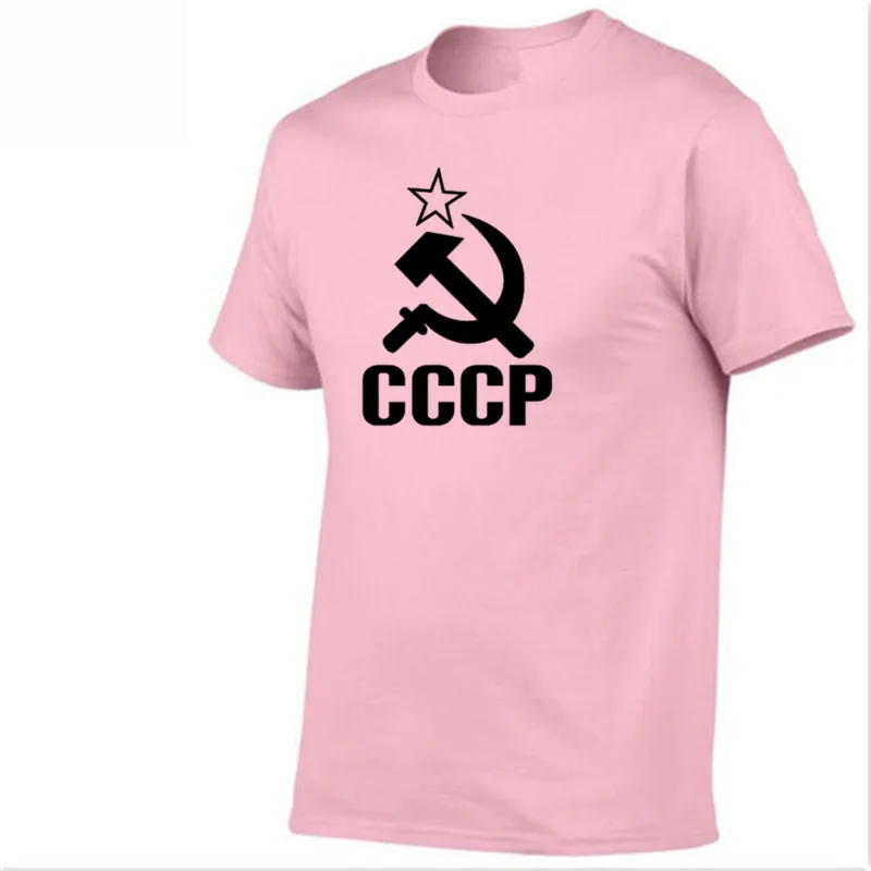 11 pink Футболка для спортзала WINER CCCP, Мужская футболка с коротким рукавом, футболки из хлопка с круглым вырезом - Цвет: 11 pink