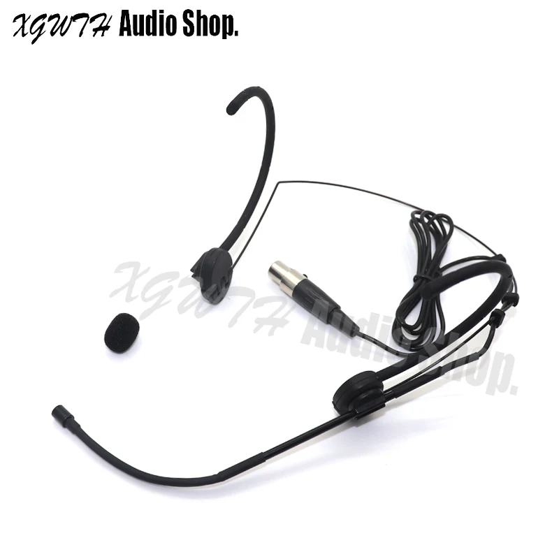 Черная гарнитура с двойным ушным крючком микрофоном для XLR 3PIN TA3F Plug AKG Samson