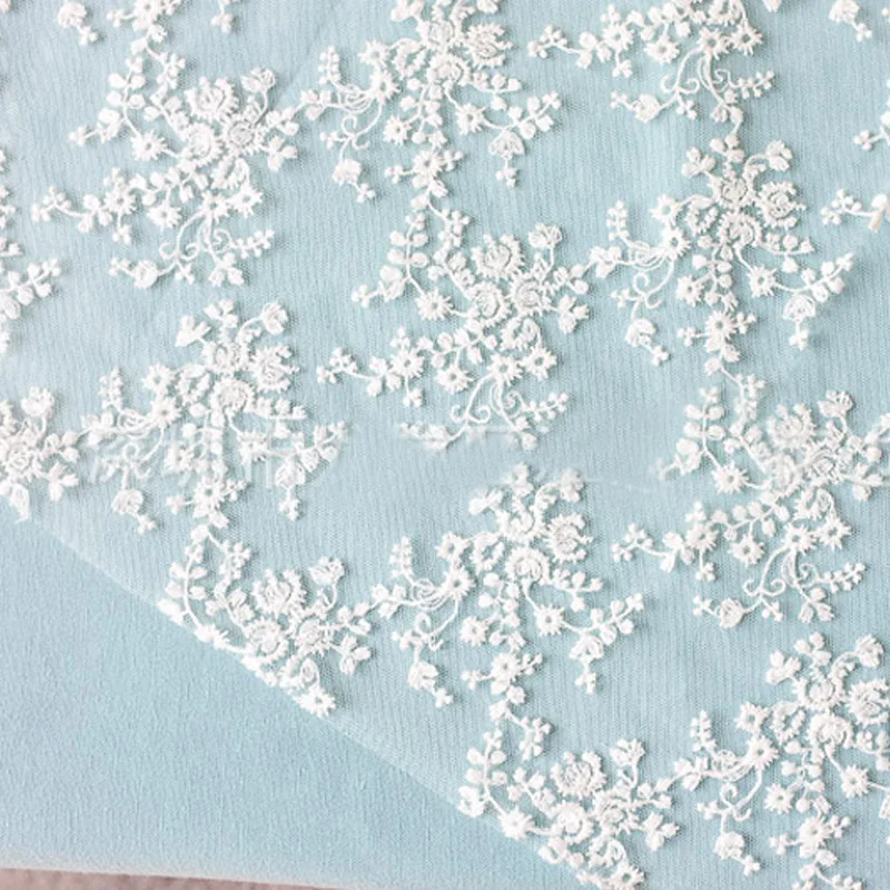 2 ярда высококачественное Сетчатое кружево французская вуаль из гипюра женское