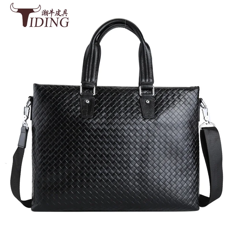 Деловой портфель из воловьей кожи для мужчин брендовая элегантная сумка