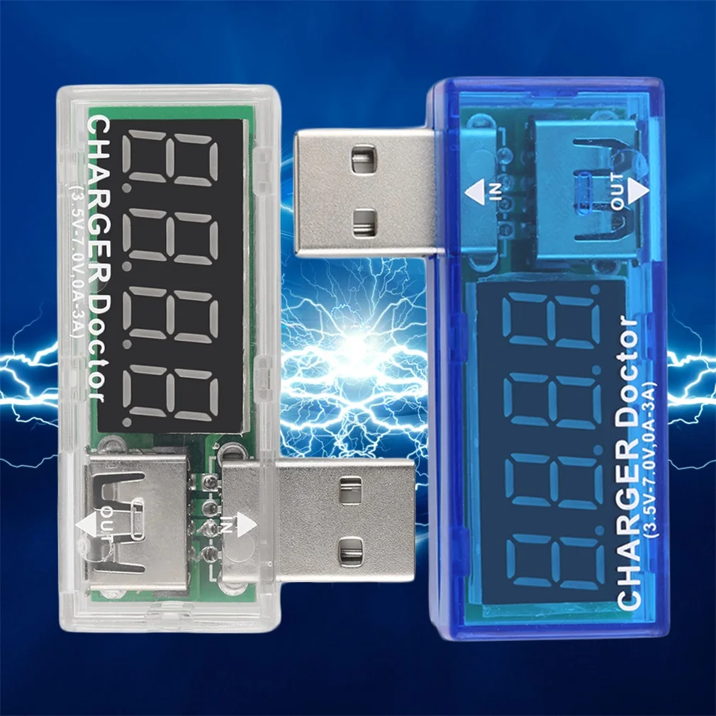 Легкое и удобное USB зарядное устройство Доктор тестер аккумулятора телефона детектор мощности Напряжение измеритель тока 3,5-7,0 в 0-3A