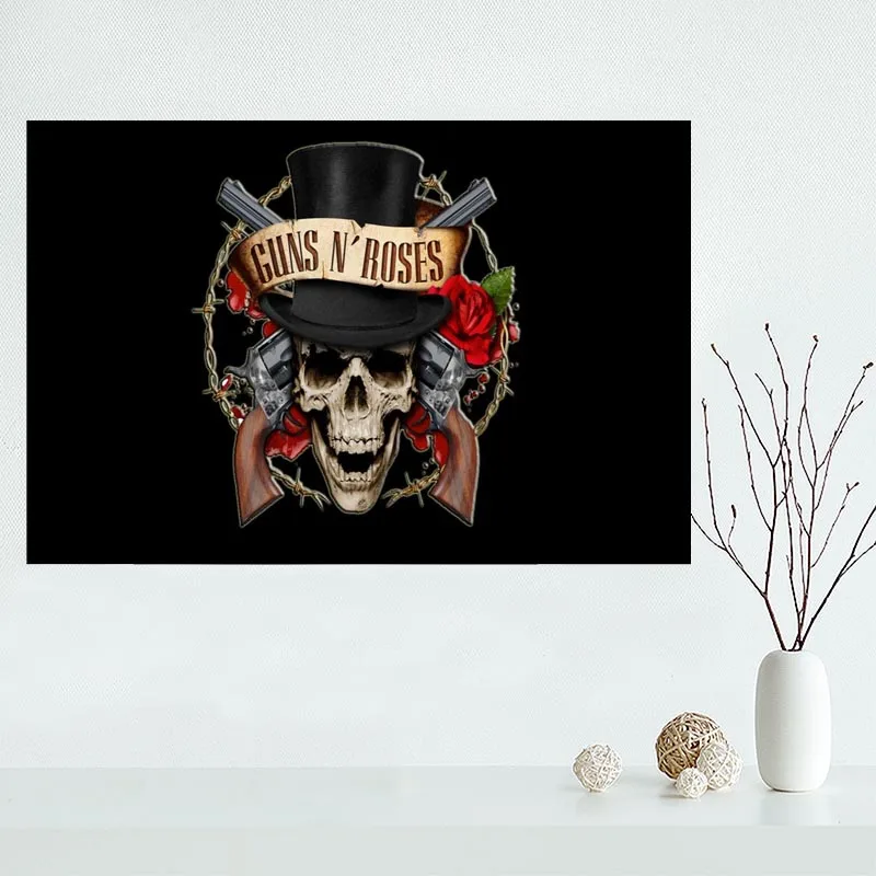 Модный классический постер на заказ Guns n roses Картина холсте домашний декор ткань
