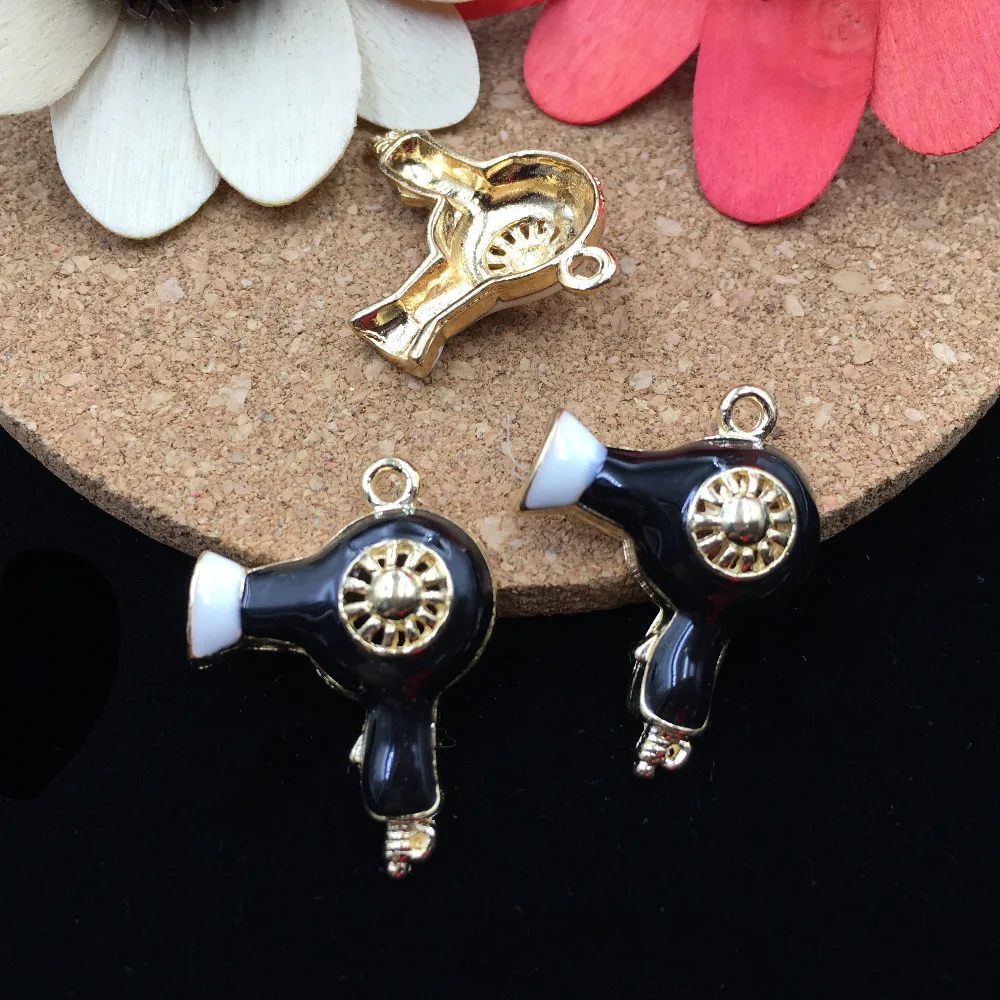 20*28 мм Подвески эмалевый сплав золото тон покрытием капли масла модные фен Форма