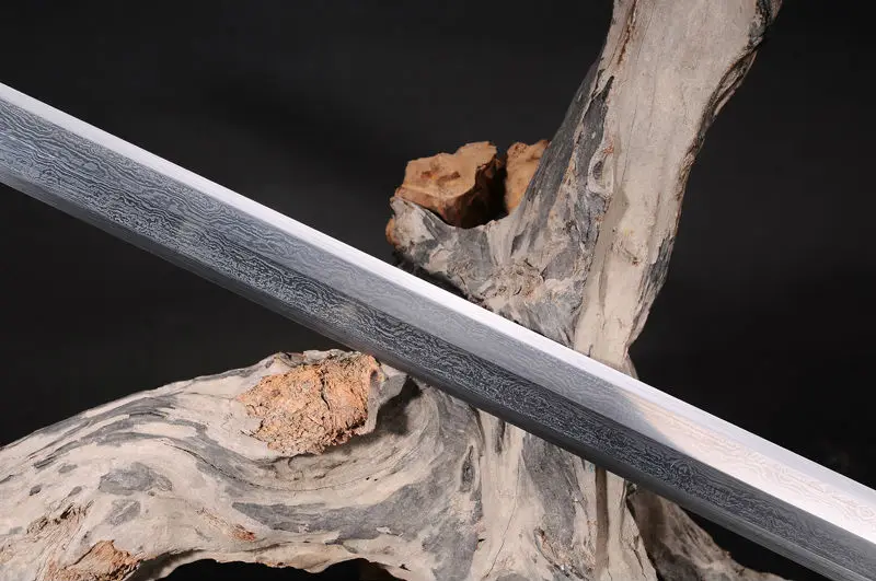 Домашний декор китайский меч ручной работы Дамасская сложенная сталь полное