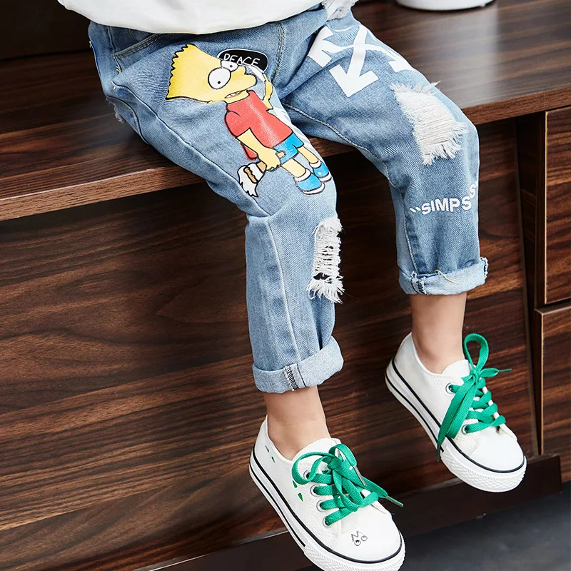 Джинсы для девочек детские джинсы детей леггинсы мальчиков и облегающие штаны