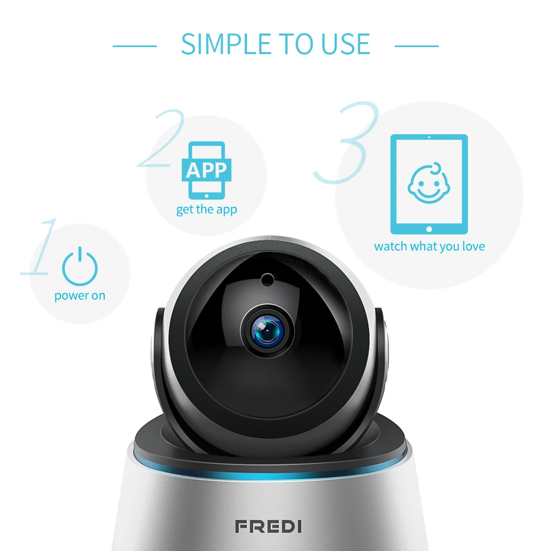 FREDI, беспроводная ip-камера для домашней безопасности, WiFi, детский монитор, 1080 P, инфракрасное ночное видение, обнаружение движения, камера видеонаблюдения, CCTV