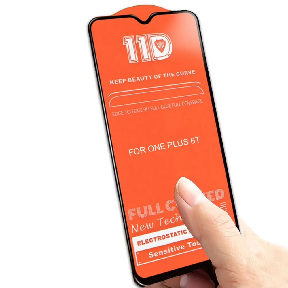 11D 9H полное покрытие защитное закаленное стекло для Oneplus 6 6T защитная пленка на 1 +