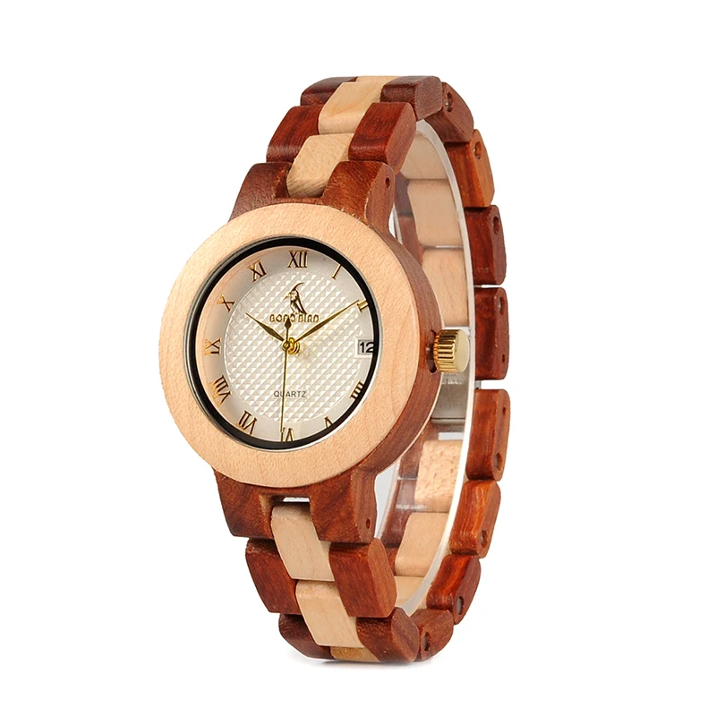 Reloj mujer БОБО птица Для женщин часы Япония движение Всего деревянные группа Кварц Деревянные часы для Для женщин C-M19