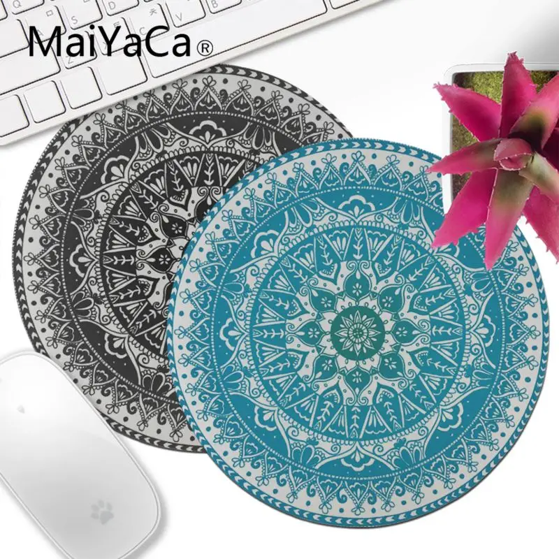 MaiYaCa простой дизайн Мандала DIY женский круглый коврик для мыши уникальный