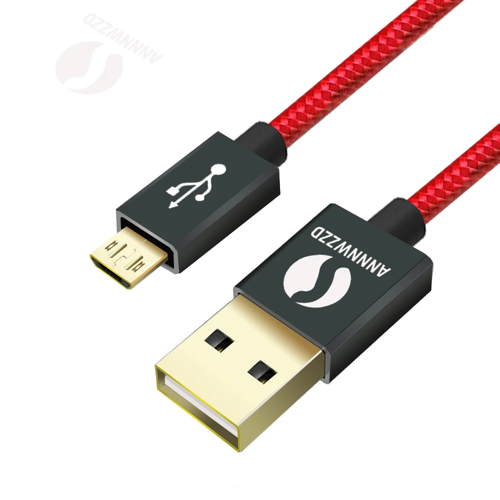 Кабель Micro-USB 5V 2A USB кабель с нейлоновой оплеткой высокая скорость Быстрый USB Зарядное устройство кабель для samsung Xiaomi huawei Android телефонный кабель