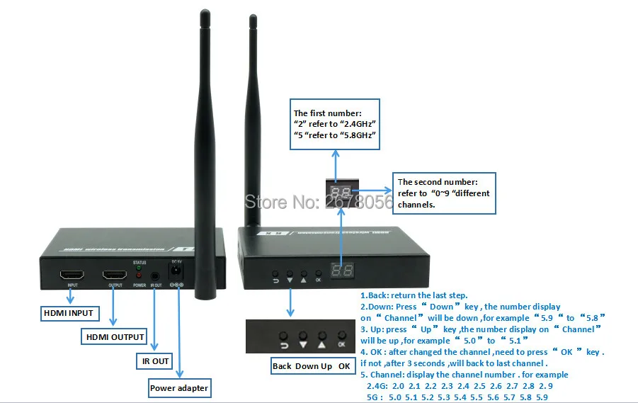 330ft беспроводной wifi + Петля выход ИК HDMI удлинитель 100 м как сплиттер 1080 P аудио