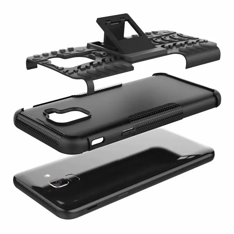 For Samsung Galaxy J4 2018 case Hybrid Heavy Duty Armor Shockproof TPU + PC Hard Silicon Cover J6 Rugged Coque | Мобильные телефоны