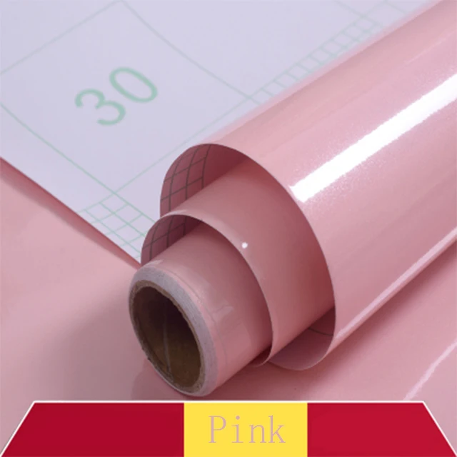 pink Жемчужно-белая самоклеящаяся декоративная пленка DIY экологические обои для ремонта мебели книжная полка кухня маслостойкая наклейка - Цвет: pink