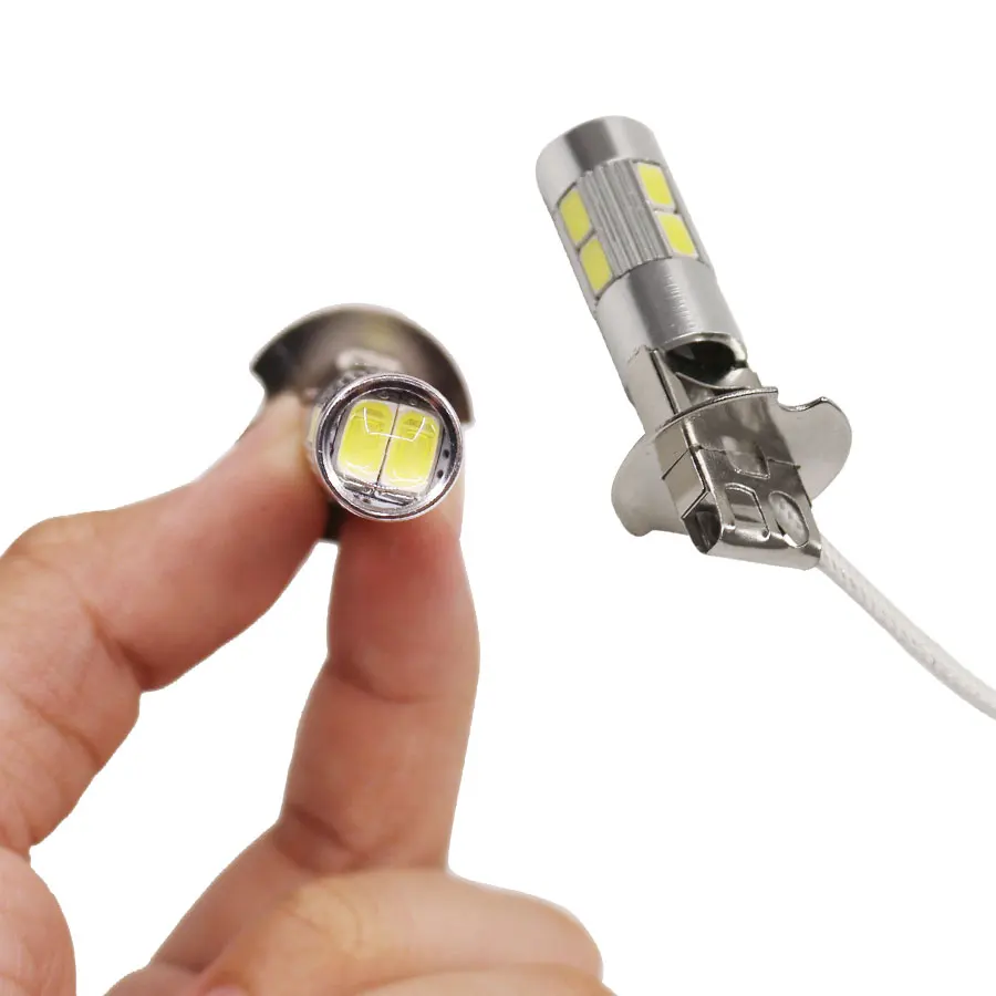 10 шт. H3 светодиодный автомобильный светильник противотуманная Светодиодная