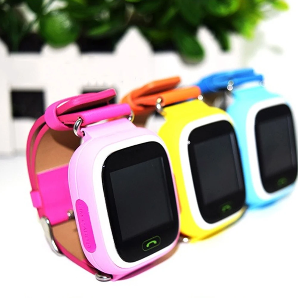 Q90 Детская Мода smart watch gps позиционирования телефон 1 22 дюймов цветной сенсорный