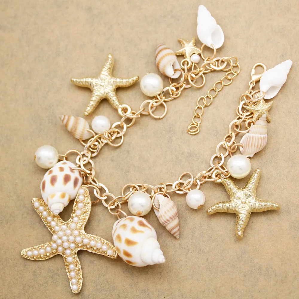 Золотые пляжные морские раковины животные морская Морская звезда жемчуг Золотой