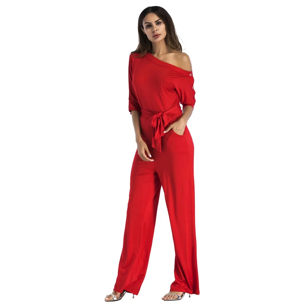 FK1553 женский Косой Детский комбинезон с воротничком одним рукавом и пуговицами