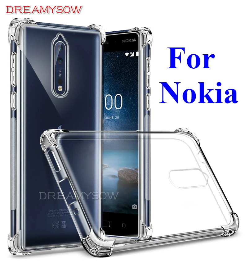 Противоударный чехол для Nokia 6 5 3 Прозрачный чехол для Nokia 7,1 5,1 3,1 plus 2,1 8X6 3 5 Чехол полная защита 360 градусов