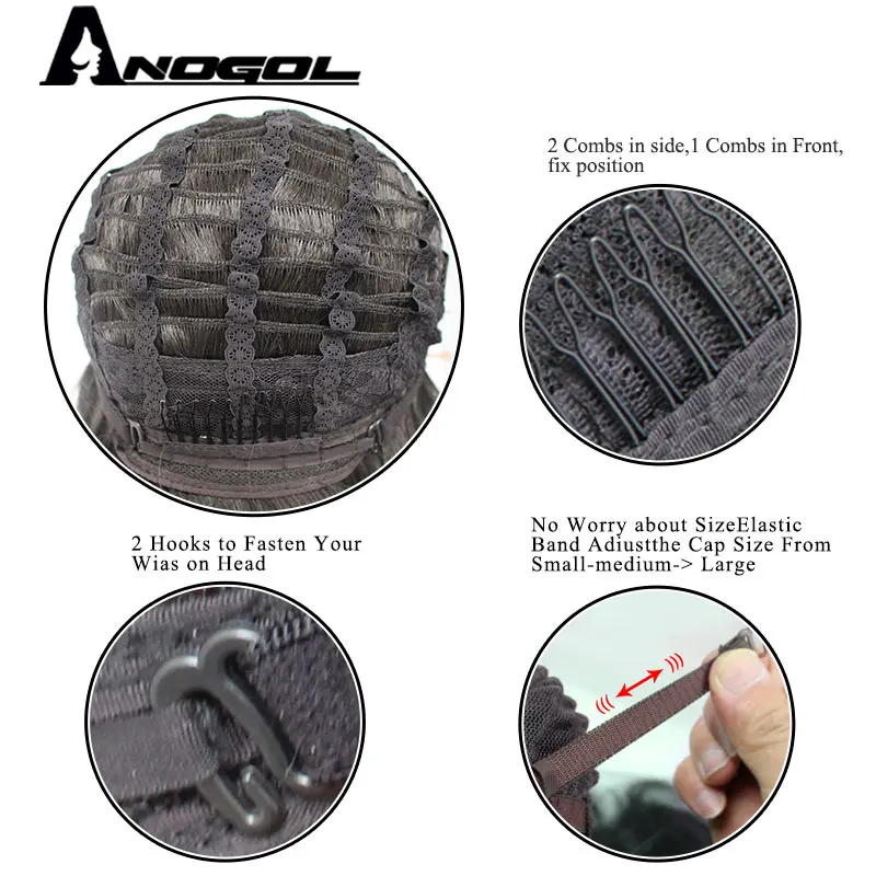 Женский длинный синтетический парик Anogol в стиле диско качающийся кудрявый