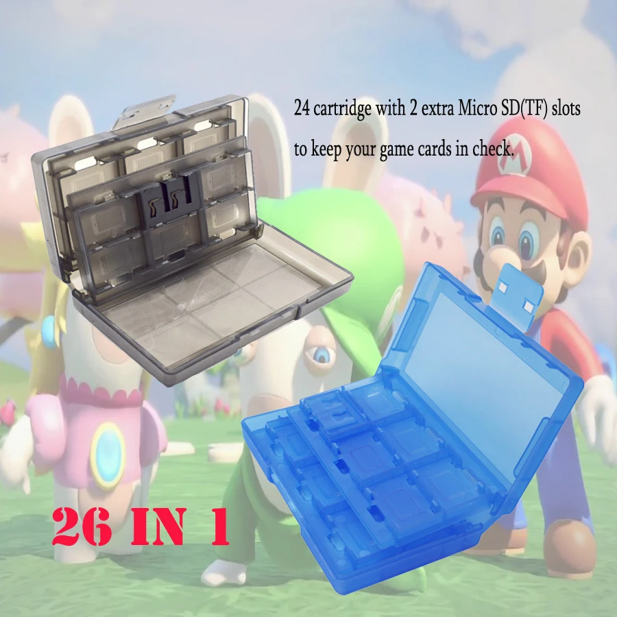 Чехол Nintendo 24 в 1 портативный чехол для игровых карт ударопрочный жесткий из АБС
