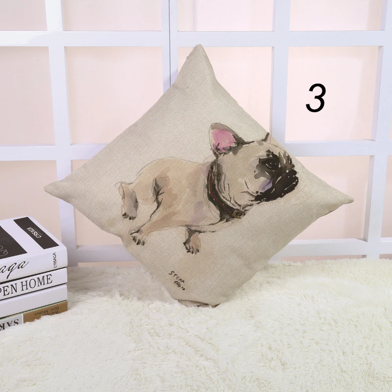 Recolor хит продаж французский бульдог наволочка для подушки собаки домашнего