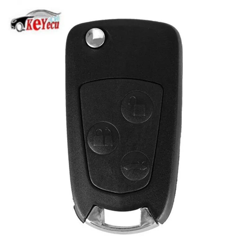 KEYECU Modified Flip Remote Key Shell 3Button Case Fob HU101 for Ford Focus Fusion Festiva Suit KA 2002 2003 2004 2005 2006 2007