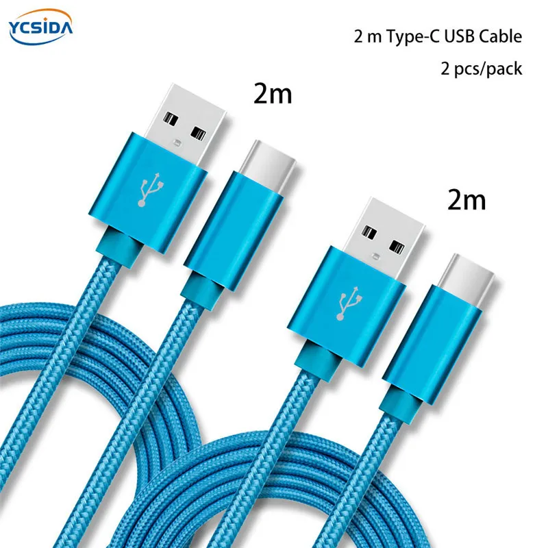 Фиолетового цвета, для детей от 2 месяцев, 2 года, шт./упак. 2.4A Тип C USB-C для передачи данных в нейлоновой Зарядное устройство кабель для samsung S10/LG G6/huawei P30/xiao Mi 8/OPPO R17/vivo NEX кабель
