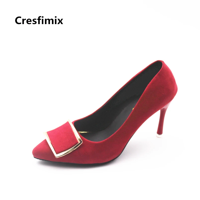 Женские туфли Cresfimix модная обувь на очень высоком каблуке 10 см красная подошва