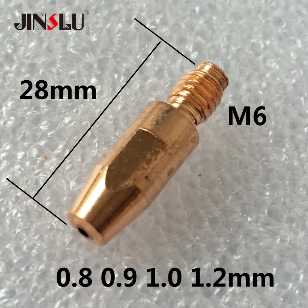 10 шт. M6x28mm 0 8 9 1 2 контактный наконечник E Cu Cucrzr для Mig Gun Welder 24KD 25AK|Сварочные сопла| |