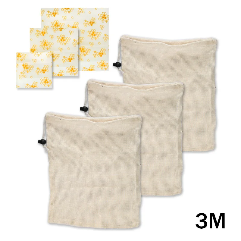 Set 2 3 шт многоразовые пчелиный воск ткань пищевая обертка свежая сумка для хранения крышка стрейч пчелиный воск обертка для еды хранение экологически чистые кухонные инструменты - Цвет: Set 2
