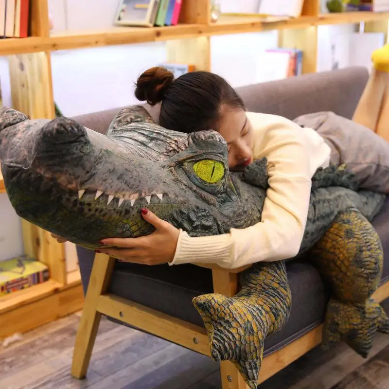 

lifelike plush crocodile toy stuffed simulation animal soft doll big toy for children birthday gift for boy