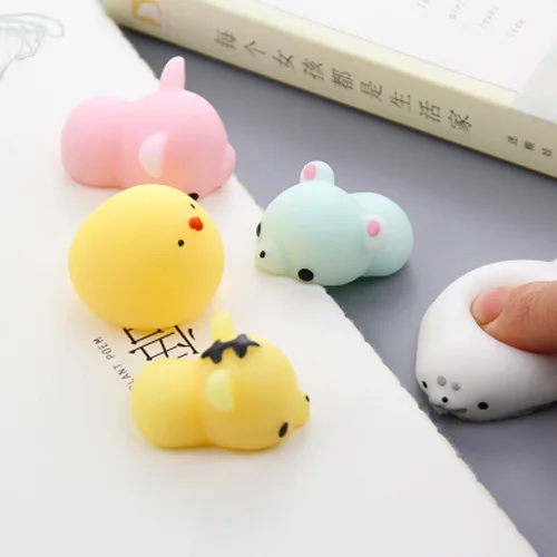 squishy mochi 8 5 шт./компл. мягкий при нажатии Mochi Cat антистрессовые кальсоны Акула мягкии Kawaii животные антистресс рельеф забавные игрушки для детей - Цвет: squishy mochi 8