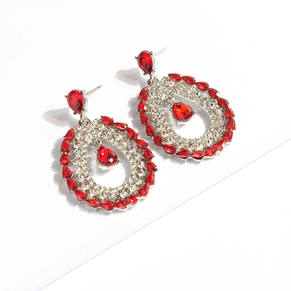 Бохо Кристалл Висячие серьги горный хрусталь женский винтажный этно Металл