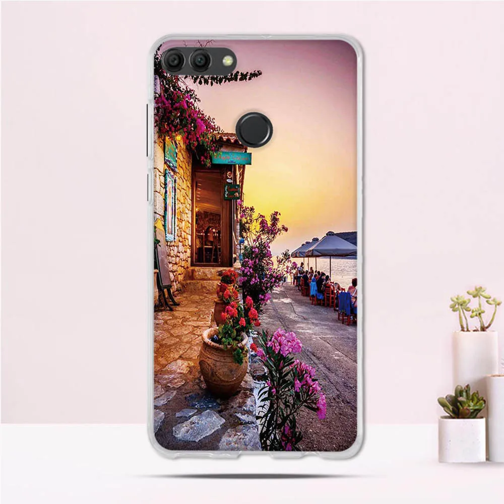 Чехол для Huawei Y9 2018 Силиконовый ТПУ защитный милый чехол с рисунком Enjoy 8 Plus Y 9