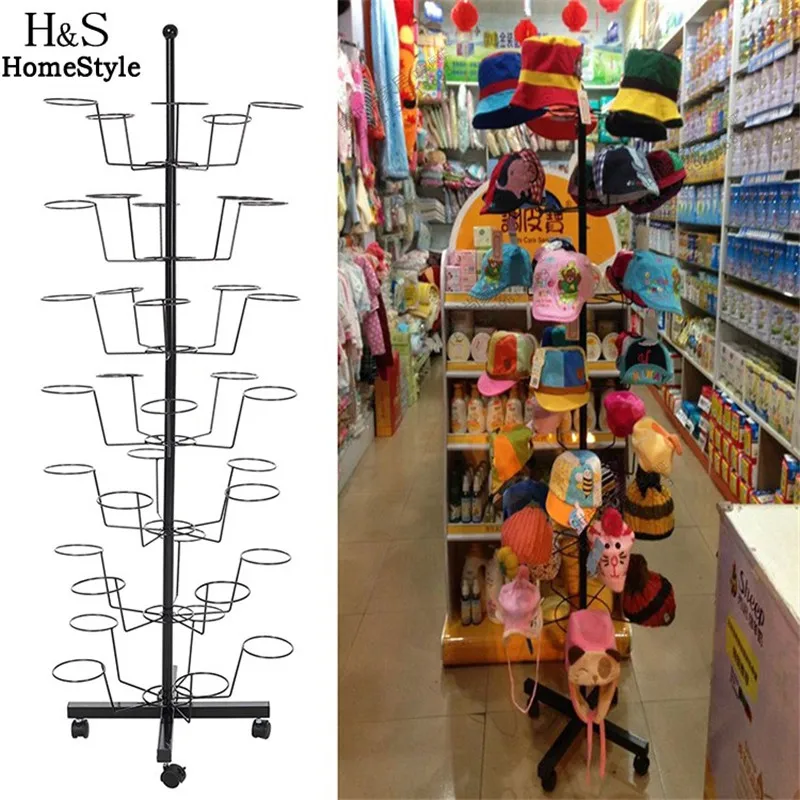 Homdox шляпа Дисплей Розничная торговля Регулируемая металлическая стойка вешалка